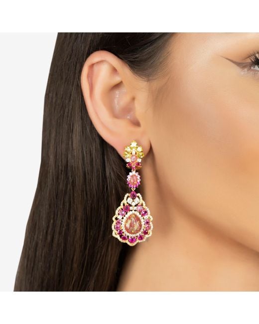 Latelita London Red Mariana Opal Drop Earrings