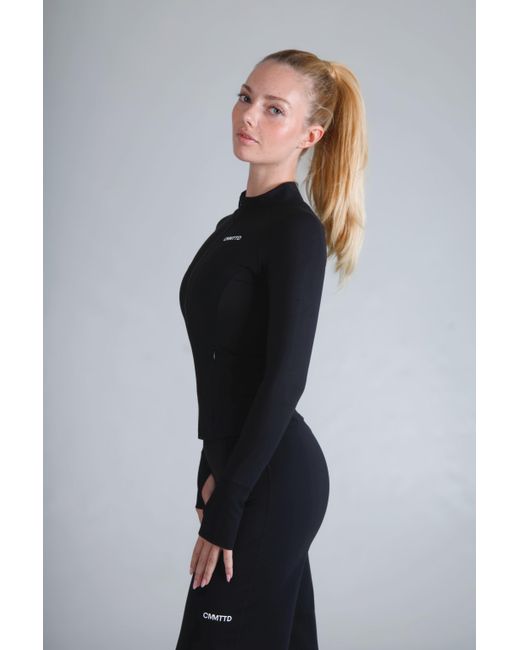 Cmmttd Black Soft Form Zip-Up Jacket