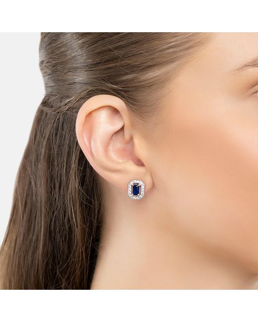 Latelita London Blue Whistledown Gemstone Stud Earrings Sapphire
