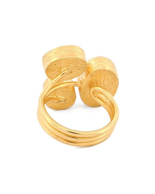 Ebru Jewelry Multicolor Sacred Harmony Triple Gemstone Statement Ring