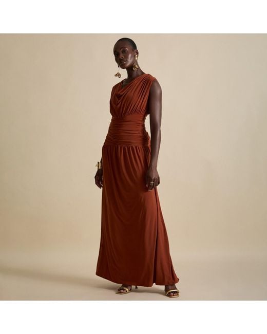 Celestine & Mae Red Daphne Maxi Dress