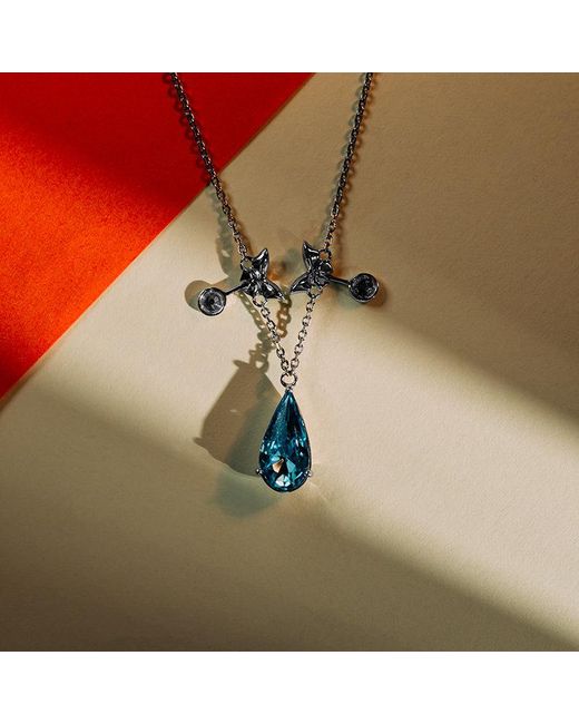 Far East Jewelry Blue Handcrafted & Crystal Lake Tears Necklace