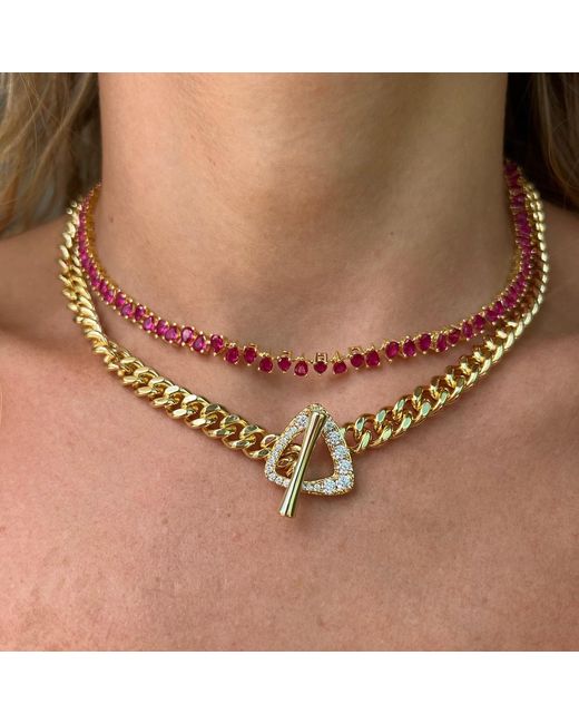 Native Gem Red Duchess Necklace- Ruby