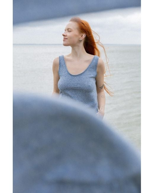 SALANIDA Blue Sabbia Tank Top And Shorts Set Light