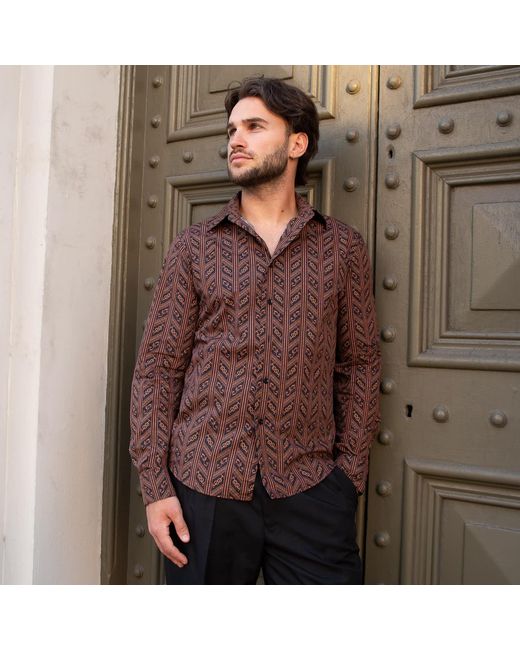 Maurice Saxe Brown Savoy Shirt for men