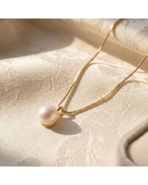 Harfi White Minimalist Dainty Natural Pearl Plated Necklace