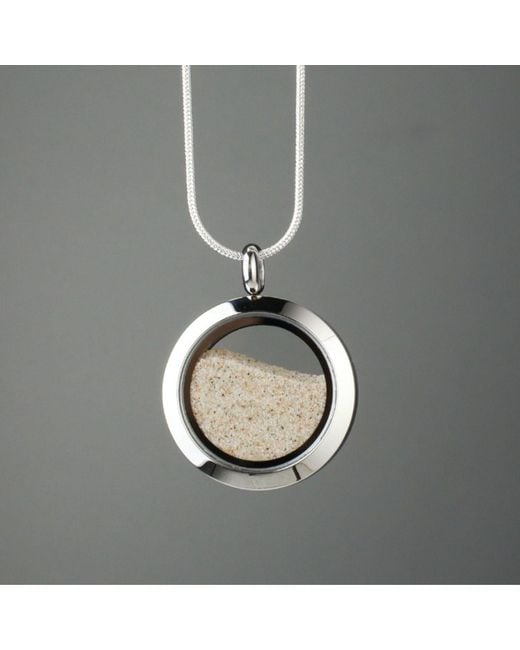 My Little Nature Metallic Neutrals Designer Statement Necklace With Natural Beach Sand – Neutral Tones Vacation Jewelry