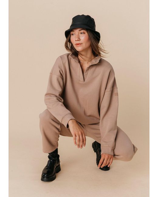 Ocio Leisurewear Natural Neutrals Cropped Pant