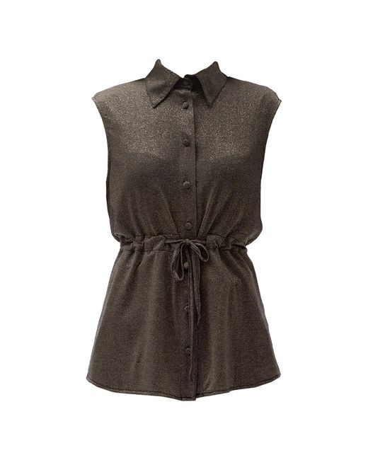 Maison Bogomil Brown Drawling Glittery Vest