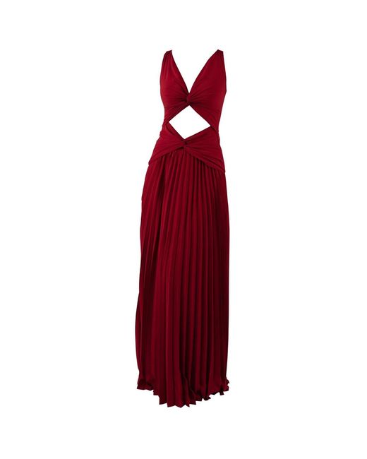 Lamide Sadipe Red Celestia Wine Dress