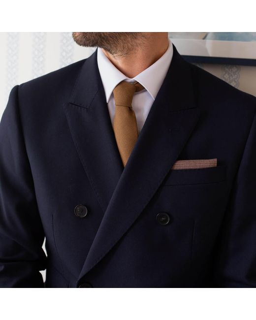 LE COLONEL Brown Neutrals Tiramisu Italian Wool Tie for men