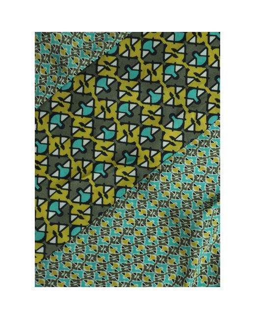 2KStyle Green Marina Geometrical Print Satin Blouse