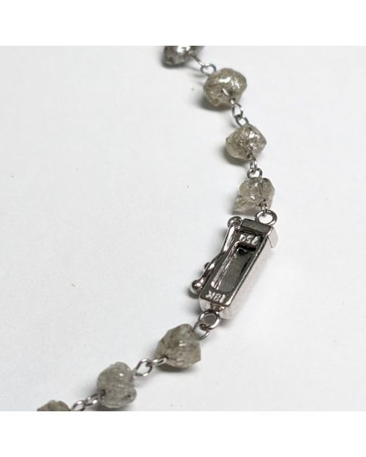 Rahul's Jewels Metallic 7.25" Genuine Diamond Rough Bracelet