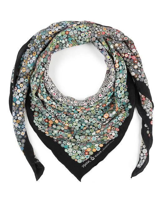 Kueen Gray Silk Scarf