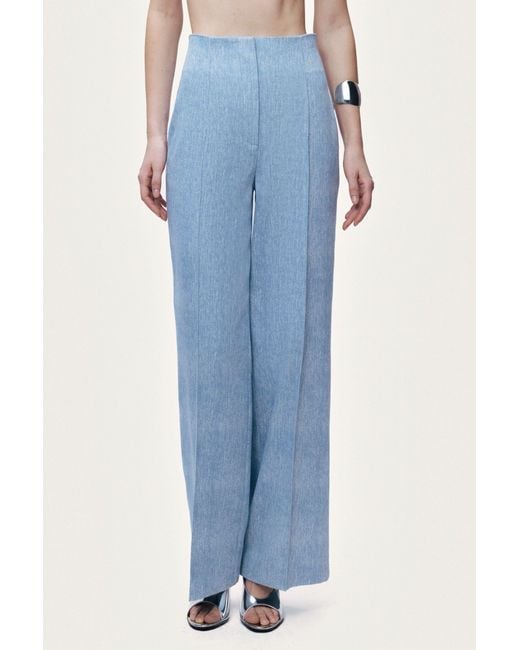 Nocturne Blue Wide-Leg Trousers