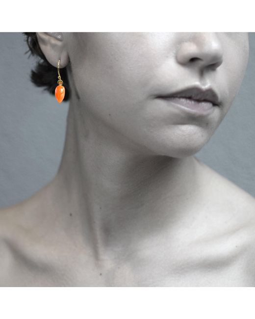 Lori Kaplan Design Orange Carnelian Earrings