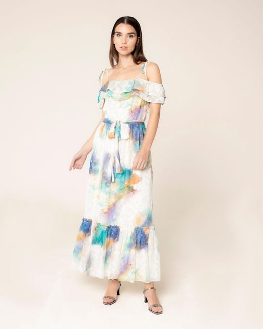Niza Blue Off-Shoulder Dress Hawaii