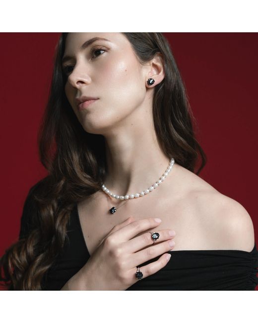 Pearl Code Blue Rozeta Sunset Keshi Pearl Statement Ring