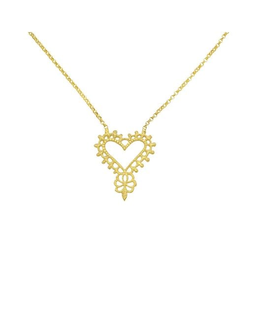 Zoe & Morgan Metallic Heart Necklace