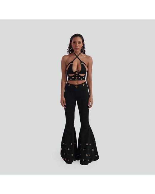 Maui X Lolita Blue Channing Stretch Bell-Bottom Pants