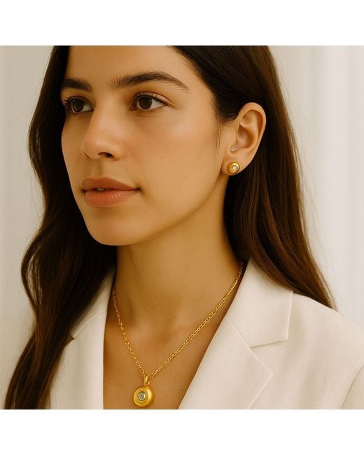 Lily Flo Jewellery Metallic Aurora Stud Earrings Solid