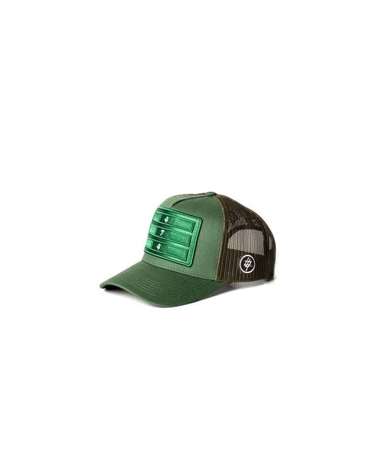 474 co Green 474 Bars Embroidered Trucker Hat for men