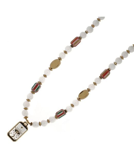 Ebru Jewelry Metallic Mystic Eye Tarot Jade Talisman Choker Necklace