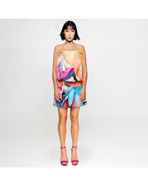 Maxjenny Blue Beach Mini Dress