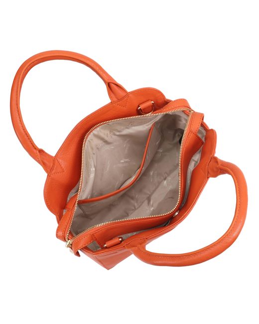 Paul Costelloe Orange Giselle Leather Crossbody Bag