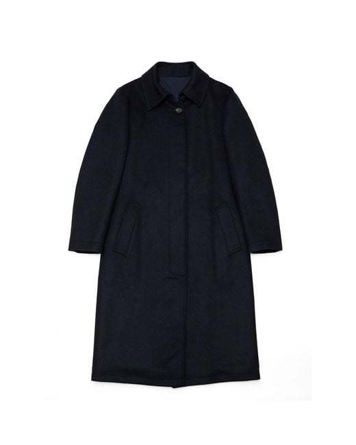 Hegarty Blue Single Breasted Overcoat
