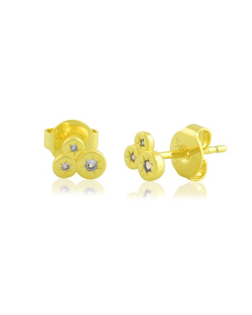 Arvino Yellow Three Stone Stud Earring