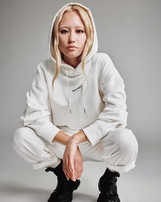 Theanimals White Hooded Logo Sweatshirt