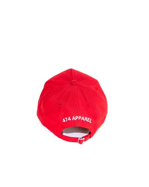 474 co Red 474 Wild Season Baseball Hat for men