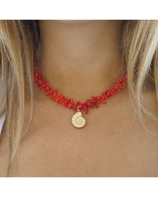 Smilla Brav Red Coral Necklace Amelie