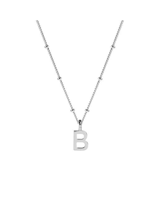 Muru Metallic Letter Necklace With Bead Chain