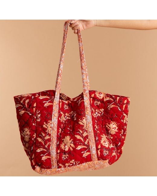 Inara Red Rubra Tote Bag