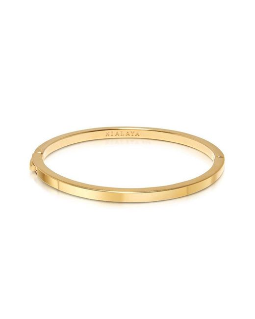 Nialaya Metallic Simplicity Bangle for men