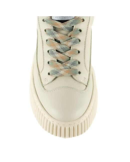 Keith Scarrott Shoes Brown Neutrals Sole Cream Trainer
