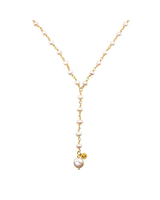 Iris London Metallic Aria Pearl Necklace