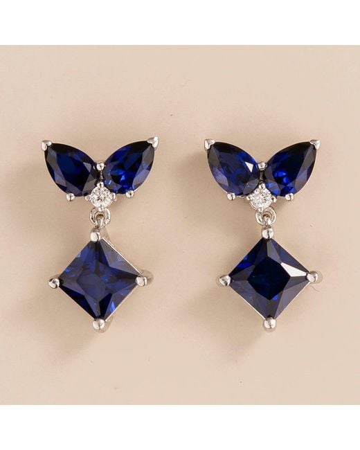 Juvetti Blue Amore Earrings Sapphire & Diamonds
