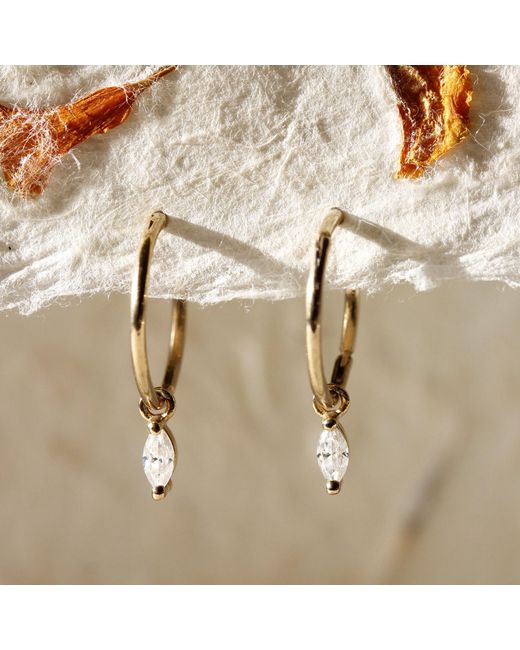 Lee Renee Metallic Moissanite Clicker Hoop Earrings