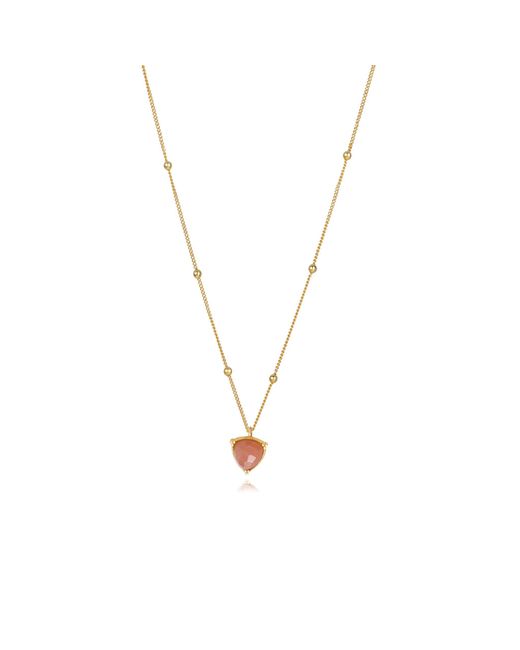 Lila Rasa Metallic Peach Moonstone June Birthstone Illuminates Visions & Dreams Jewellery Set: Necklace, Earrings And Bracelet
