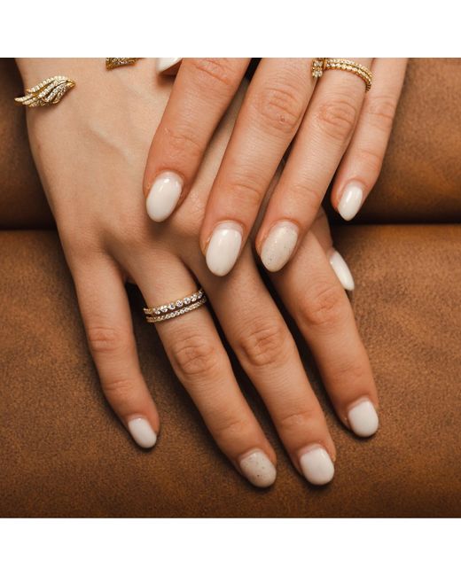 BLOOMTINE | Earth Angel HQ Metallic Illuminess Premium Vermeil Moissanite Combi Ring