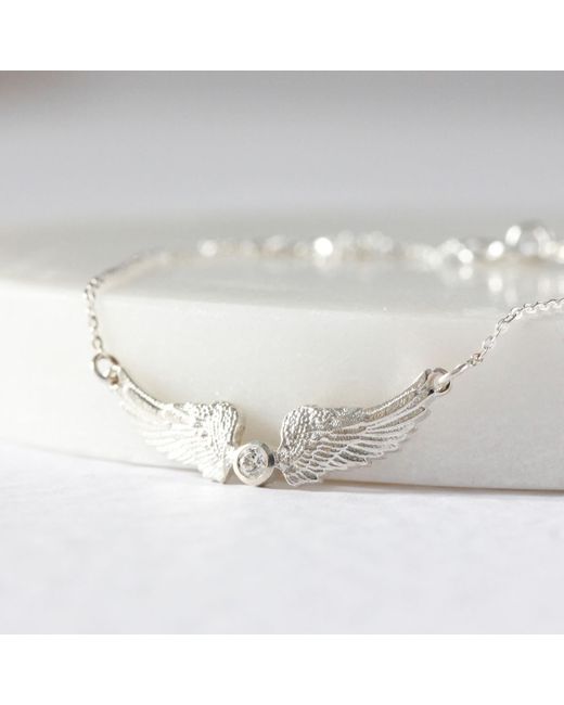 Lee Renee Metallic Guardian Angel Diamond Necklace –