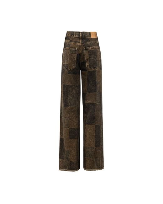 Pcfg Brown Your Itch Colorblocked Denim Pant for men