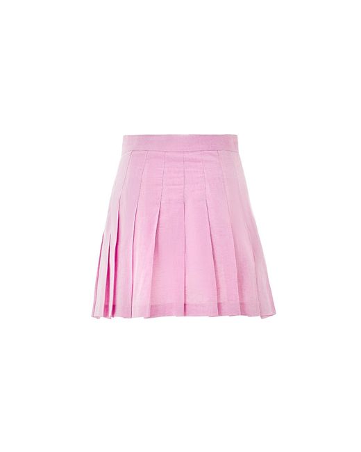 Lita Couture Pink Linen Blend Tennis Skirt