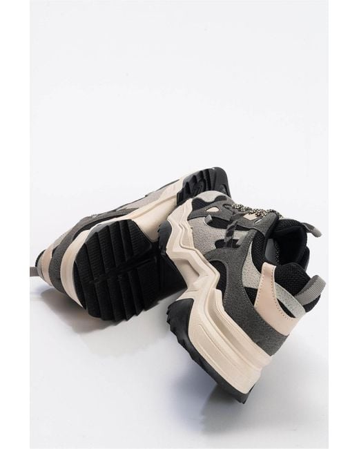 Prologue Shoes Black Loretta Platform Sneakers