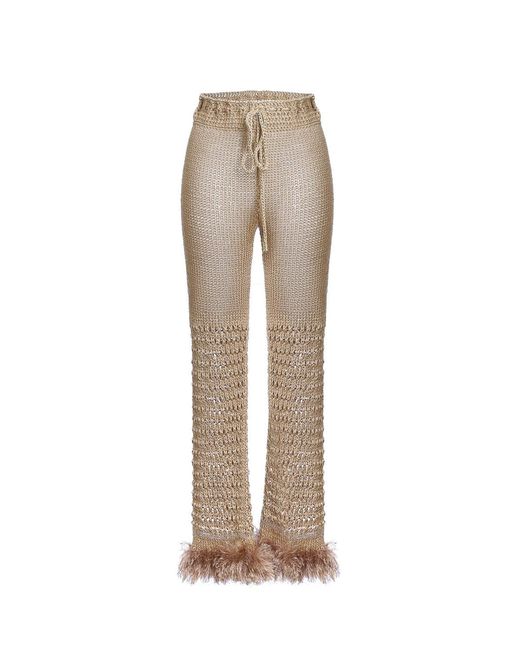 Andreeva Natural Handmade Knit Pants
