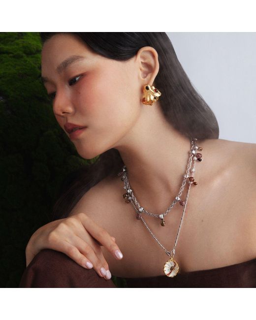 Onia Metallic Chanterelle Cluster Earrings