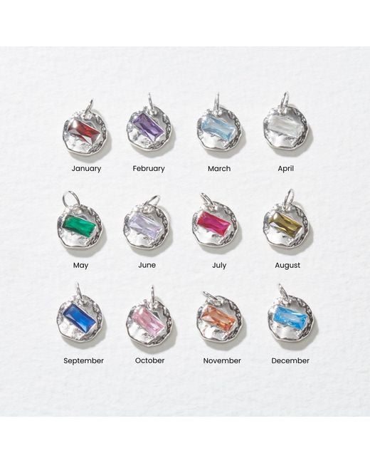 Muru Metallic Mini October Birthstone Necklace